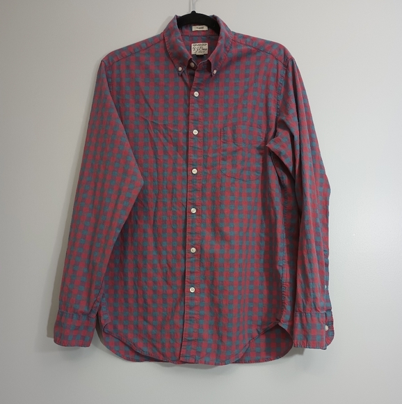 Men's J. Crew Plaid Casual Long Sleeve Shirt M - Picture 4 of 10